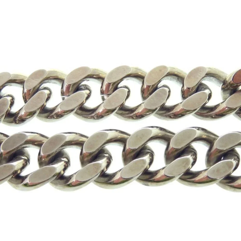 Christian Dior Chain Link Signature Plate N1971 Hommt d000 Silver Necklace 1245 - Picture 6 of 7